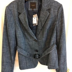 The Limited Blue Gray Textured Blazer Jacket